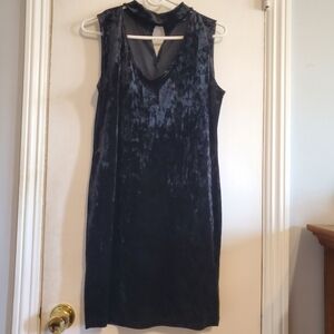 Ambiance Black Velvet Dress W/ Choker Size L Whimsigoth vamp Holiday party